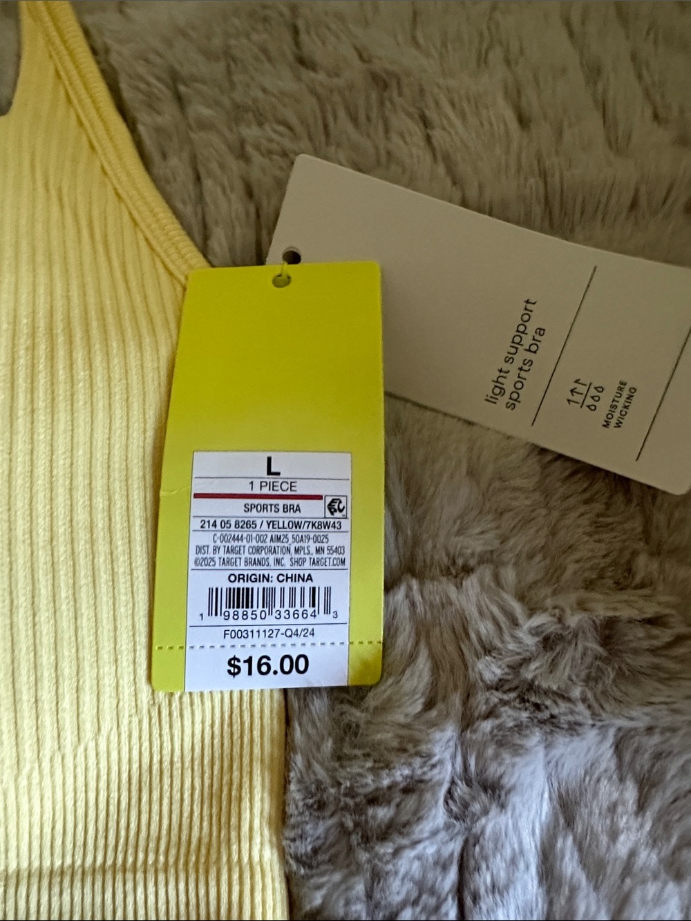 Target Yellow Ribbed Crop Tank - Picture 2 of 3
